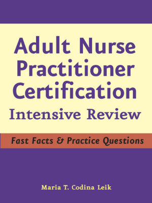 cover image of Adult Nurse Practitioner Certification